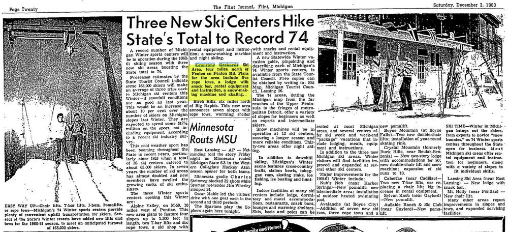 Granview Orchards Ski Area - Dec 1960 Article (newer photo)